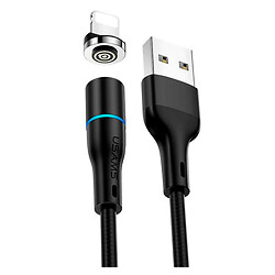 USB кабель USAMS US-SJ352 U32 Apple iPhone SE 2022 / iPhone 14 Pro Max / iPhone 14 Plus / iPhone 14 Pro / iPhone 14 / iPhone 13 Pro / iPhone 13 Mini / iPhone 13 / iPhone 13 Pro Max / iPhone 12 Mini / iPhone 12 Pro Max, Lightning, 1.0 м., Чорний