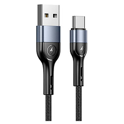 USB кабель USAMS US-SJ449 U55, Type-C, 1.0 м., Чорний