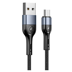 USB кабель USAMS US-SJ450 U55, MicroUSB, 1.0 м., Чорний