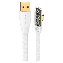 USB кабель USAMS US-SJ585, Type-C, 1.2 м., Білий