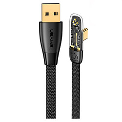 USB кабель USAMS US-SJ585, Type-C, 1.2 м., Чорний