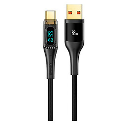 USB кабель USAMS US-SJ593, Type-C, 2.0 м., Чорний