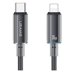 USB кабель USAMS US-SJ659 Cloud Apple iPhone SE 2022 / iPhone 14 Pro Max / iPhone 14 Plus / iPhone 14 Pro / iPhone 14 / iPhone 13 Pro / iPhone 13 Mini / iPhone 13 / iPhone 13 Pro Max / iPhone 12 Mini / iPhone 12 Pro Max, Lightning, 1.2 м., Черный