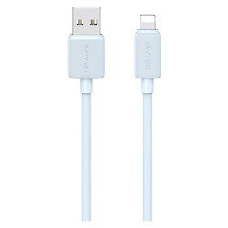 USB кабель USAMS US-SJ699 Striped KY Apple iPhone SE 2022 / iPhone 14 Pro Max / iPhone 14 Plus / iPhone 14 Pro / iPhone 14 / iPhone 13 Pro / iPhone 13 Mini / iPhone 13 / iPhone 13 Pro Max / iPhone 12 Mini / iPhone 12 Pro Max, Lightning, 3.0 м., Білий