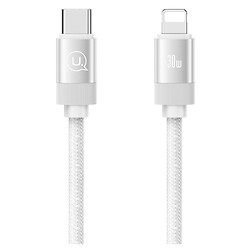 USB кабель USAMS US-SJ705 Rui Apple iPhone SE 2022 / iPhone 14 Pro Max / iPhone 14 Plus / iPhone 14 Pro / iPhone 14 / iPhone 13 Pro / iPhone 13 Mini / iPhone 13 / iPhone 13 Pro Max / iPhone 12 Mini / iPhone 12 Pro Max, Lightning, 1.0 м., Серый