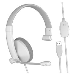 Наушники Meetion MT-HP002U Call Center, С микрофоном, Белый