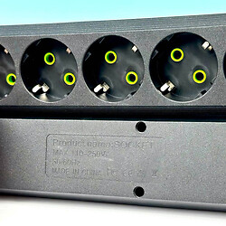 Мережевий подовжувач UA Power F05U, 6.0 м., Чорний - № 4