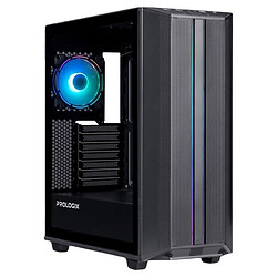 Корпус Prologix E122 Tempered Glass&Mesh, Чорний