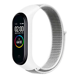 Ремінець Xiaomi Mi Band 3 / Mi Band 4, Nylon, White-Gray, Білий