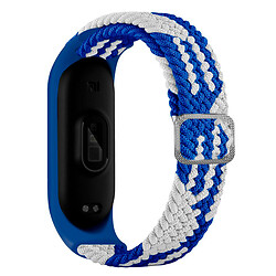 Ремінець Xiaomi Mi Band 3 / Mi Band 4, BeCover Elastic Nylon, Blue-White, Синій