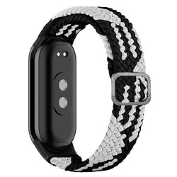 Ремешок Xiaomi Mi Band 8, BeCover Elastic Nylon, Black-White, Черный