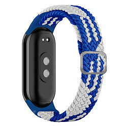 Ремінець Xiaomi Mi Band 8, BeCover Elastic Nylon, Blue-White, Синій