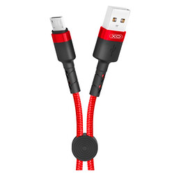 USB кабель XO NB117 Convenient, MicroUSB, 0.25 м., Красный