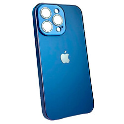 Чохол (накладка) Apple iPhone 14 Pro Max, Glass Case Matte Separate Camera, Синій