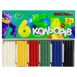 Пластилін м'який "Jumbi" 6 кольорів 72 г, Jumbi