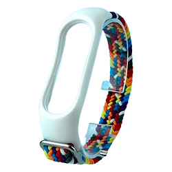 Ремінець Xiaomi Mi Band 7, BeCover Elastic Nylon, White-Rainbow, Білий