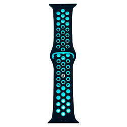 Ремешок Apple Watch 38 / Watch 40, Nike, Black-Light Blue, Черный