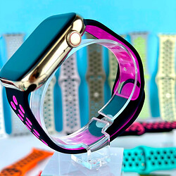 Ремешок Apple Watch 38 / Watch 40, Nike, Black-Purple, Черный - № 3