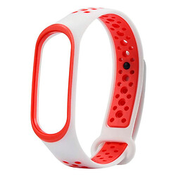 Ремешок Xiaomi Mi Band 5 / Mi Band 6, Nike, White-Red, Белый