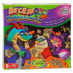 Настольная игра "Веселые врунишки", 24 карточки, 4 очки, 11 колпачков, Fun Game