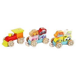 Поезд с машинками / Wooden toy "Train with a small cars", Cubika