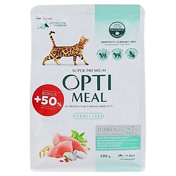 Корм для кошек сухой Optimeal Premium Sterilized Индейка и овес 300 г