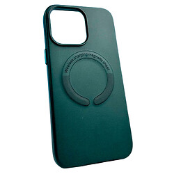 Чехол (накладка) Apple iPhone 12 Pro Max, Leather Case WCMS, MagSafe, Dark Green, Зеленый