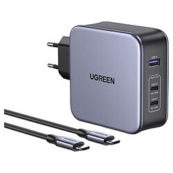 СЗУ Ugreen CD289, С кабелем, Type-C, Серый