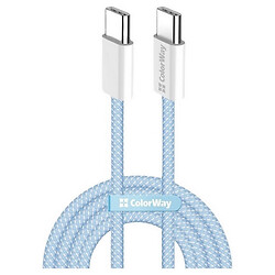 USB кабель ColorWay CW-CBPDCC061-BL, Type-C, 1.0 м., Синій