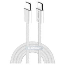 USB кабель ColorWay CW-CBPDCC061-GR, Type-C, 1.0 м., Серый