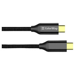 USB кабель ColorWay CW-CBPDCC062-BK, Type-C, 1.0 м., Чорний