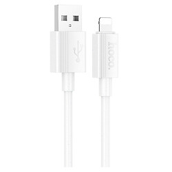 USB кабель Hoco X107 Favor Apple iPhone SE 2022 / iPhone 14 Pro Max / iPhone 14 Plus / iPhone 14 Pro / iPhone 14 / iPhone 13 Pro / iPhone 13 Mini / iPhone 13 / iPhone 13 Pro Max / iPhone 12 Mini / iPhone 12 Pro Max, Lightning, 1.2 м., Белый