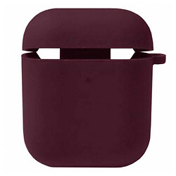 Чохол (накладка) Apple AirPods / AirPods 2, Silicone Classic Case, Plum, Бордовий