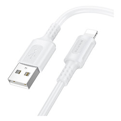 USB кабель Borofone BX111 Feliz Apple iPhone SE 2022 / iPhone 14 Pro Max / iPhone 14 Plus / iPhone 14 Pro / iPhone 14 / iPhone 13 Pro / iPhone 13 Mini / iPhone 13 / iPhone 13 Pro Max / iPhone 12 Mini / iPhone 12 Pro Max, Lightning, 1.0 м., Белый