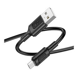 USB кабель Borofone BX111 Feliz, MicroUSB, 1.0 м., Чорний