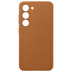 Чохол (накладка) Samsung S911 Galaxy S23, Leather Case Color, Коричневий