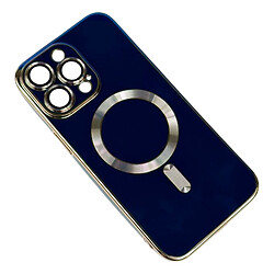 Чохол (накладка) Apple iPhone 15 Pro Max, Golden Line Separate Camera, Dark Blue, MagSafe, Синій