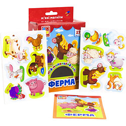 Магніти "Мій маленький світ: Ферма", укр, Vladi Toys