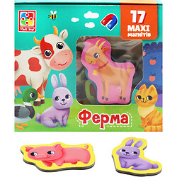 Магниты "Мой маленький мир: Ферма", укр, Vladi Toys