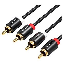 Кабель Vention VAB-R06-B100, RCA, 1.0 м., Черный