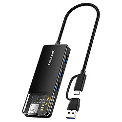 USB Hub Cabletime CB05B, USB, 0.15 м., Чорний