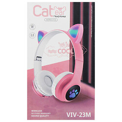 Bluetooth-гарнитура Cat Ears, Mic, Стерео, Розовый