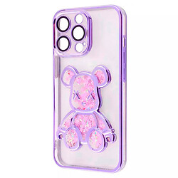 Чехол (накладка) Apple iPhone 15 Pro Max, Shining Bear, Dark Purple, Фиолетовый