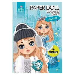 Раскраска детская издательство Фреш Paper doll с наклейками, Фреш