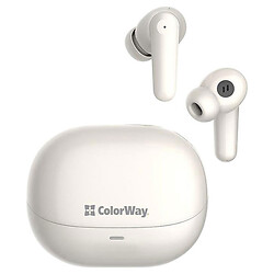 Bluetooth-гарнітура СolorWay Slim TWS-1 Earbuds Long Life, Стерео, Бежевый