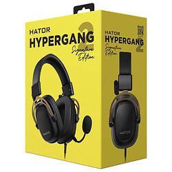 Навушники Hator Hypergang 2 Gold Edition HTA-916, З мікрофоном, Чорний - № 2