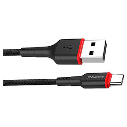 USB кабель ColorWay CW-CBUC064-BK, Type-C, 1.0 м., Чорний