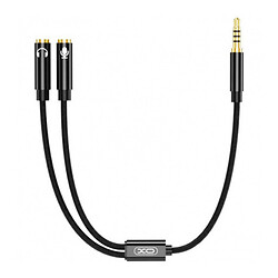 AUX кабель XO NB-R197, 3,5 мм., 1.0 м., Чорний