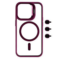 Чохол (накладка) Apple iPhone 14 Pro, Metal Stand Camera Lenses, Plum, MagSafe, Фіолетовий