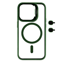 Чехол (накладка) Apple iPhone 15, Metal Stand Camera Lenses, MagSafe, Dark Green, Зеленый